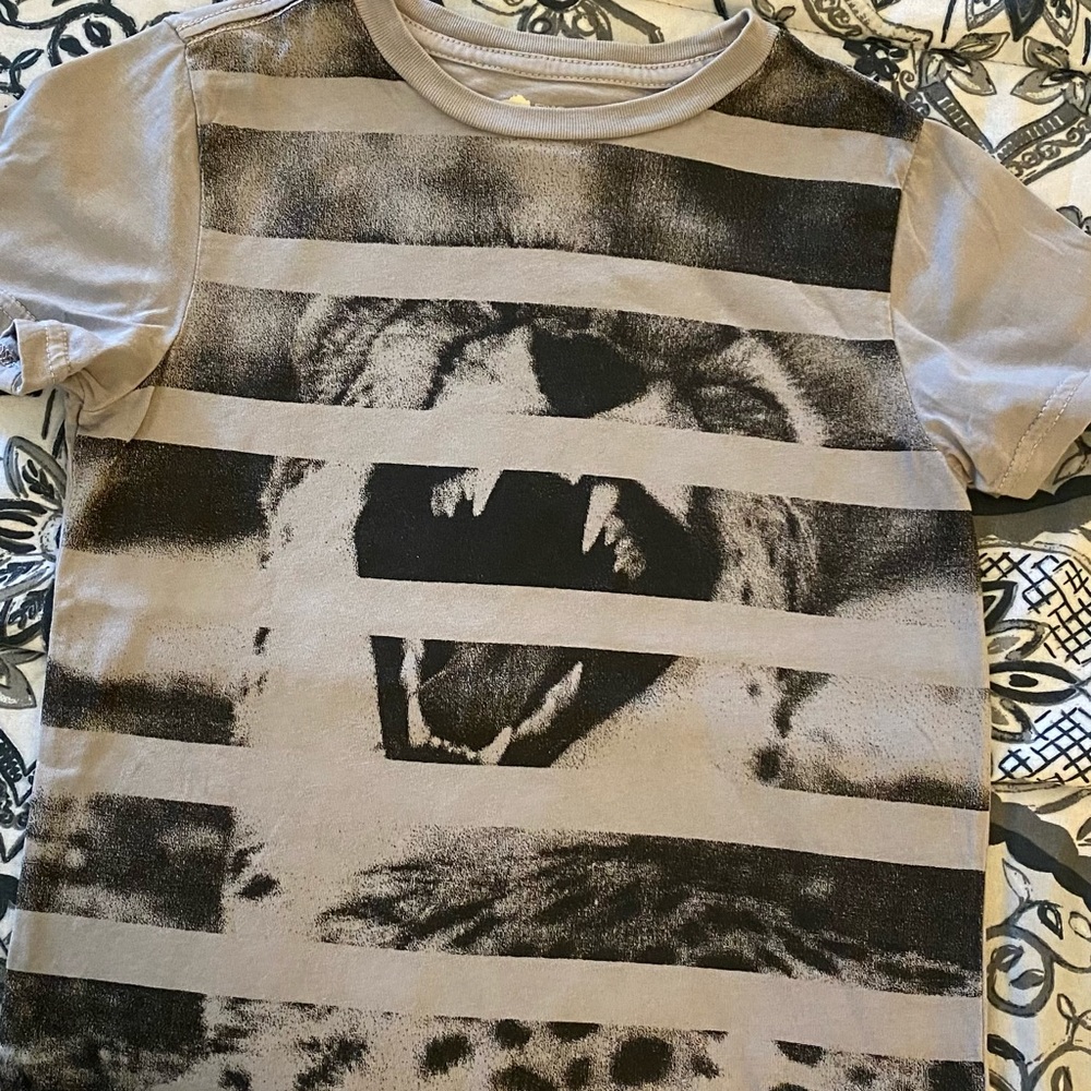 Tucker and Tate boys gray lion shirt